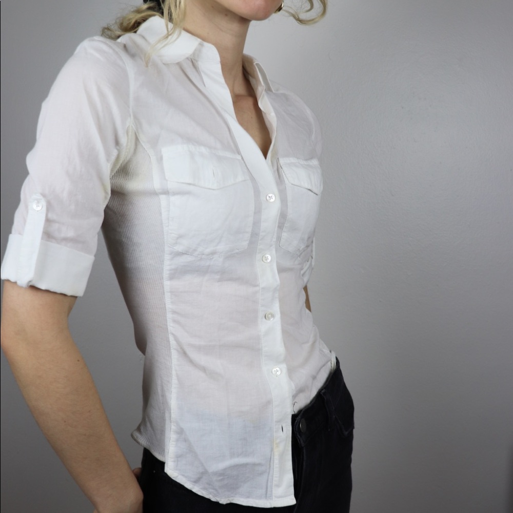 Standard James Perse Fitted White Button Down 🤍